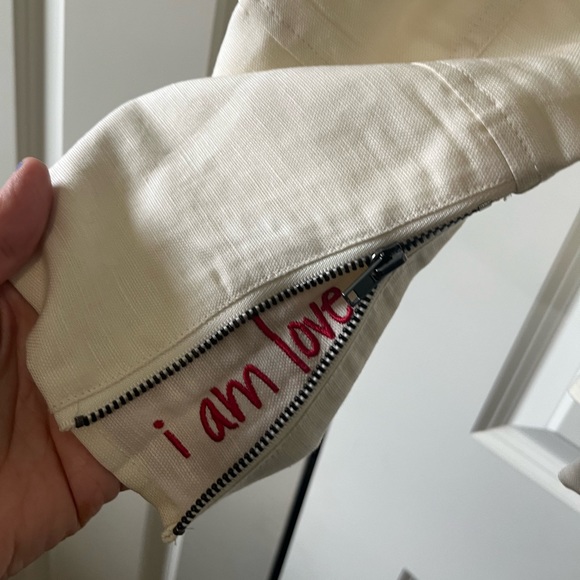 Peace Love World linen cream utility jacket - Picture 7 of 9